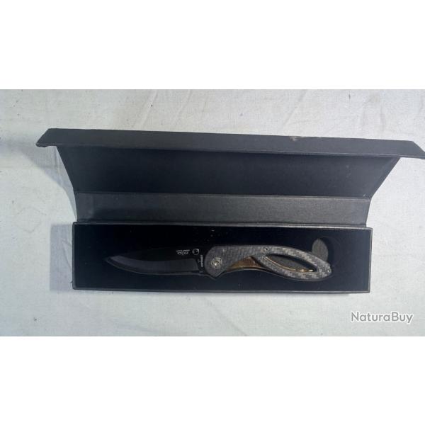 Couteau pliant Jufengando, lame cramique ZrO2, manche carbone