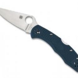 Couteau Spyderco DELICA 4 K390 BLEU  lame acier K390 Bohler à cran