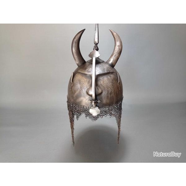 Casque d'armure - kulah khud - indo-persan - 1800-1850 - TBE