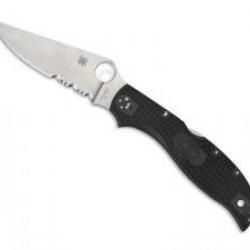 Couteau Spyderco  STRETCH 2 XL lame semi-dentée acier VG-10 à cran