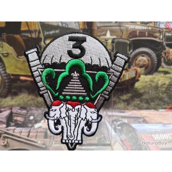 Patch - 3 Cie du 1 RCP - Hauteur : 90 mm Largeur : 80 mm