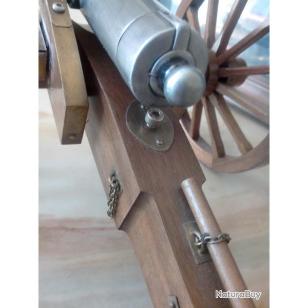 Canon d'artillerie en bois et mtal