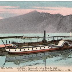 CPA- Marine AIX-LES-BAINS-Le Bateau Hautecombe et la Dent du Chat N°3297