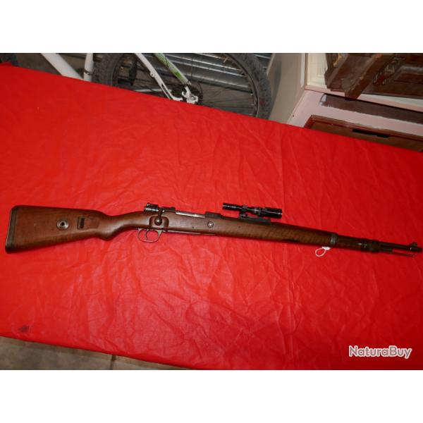 MAUSER K98k S/237 de 1938 en 8x57 IS avec lunette ZF 41 en reproduction