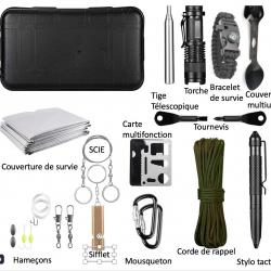 Kit de survie d'urgence professionnel, équipement de Camping multifonction, équipement de défense
