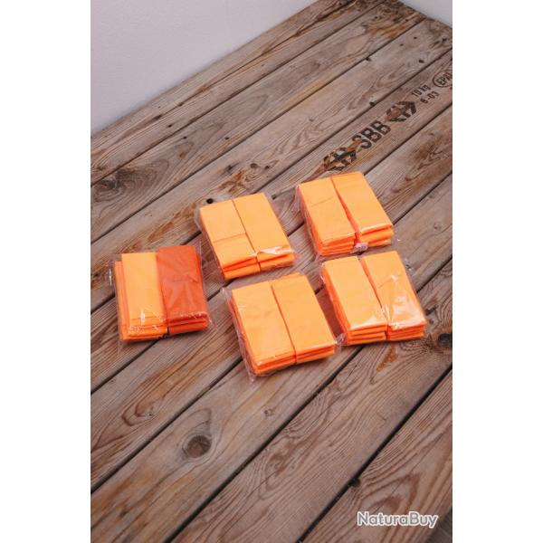 Lot de 45 + 5 brassards velcro orange