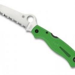 Couteau Spyderco ATLANTIC SALT lame style pied de mouton à dents acier LC200N à cran