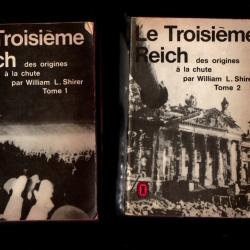 le troisième reich vol 1 et 2 livres de poche , william l.shirer ,