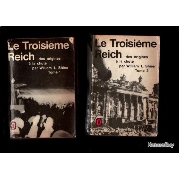 le troisime reich vol 1 et 2 livres de poche , william l.shirer ,