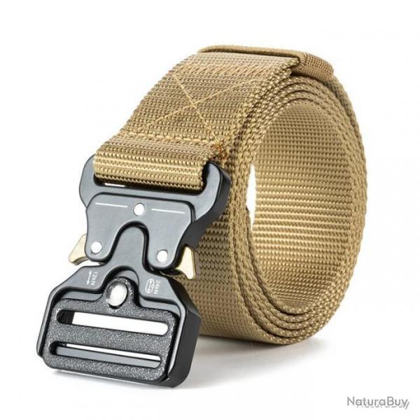 CEINTURE TACTIQUE  LIBRATION RAPIDE - BOUCLE PAPILLON BEIGE - LIVRAISON GRATUITE