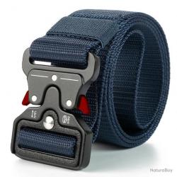 CEINTURE TACTIQUE À BOUCLE PAPILLON - BLEUE/ROUGE - LIVRAISON GRATUITE