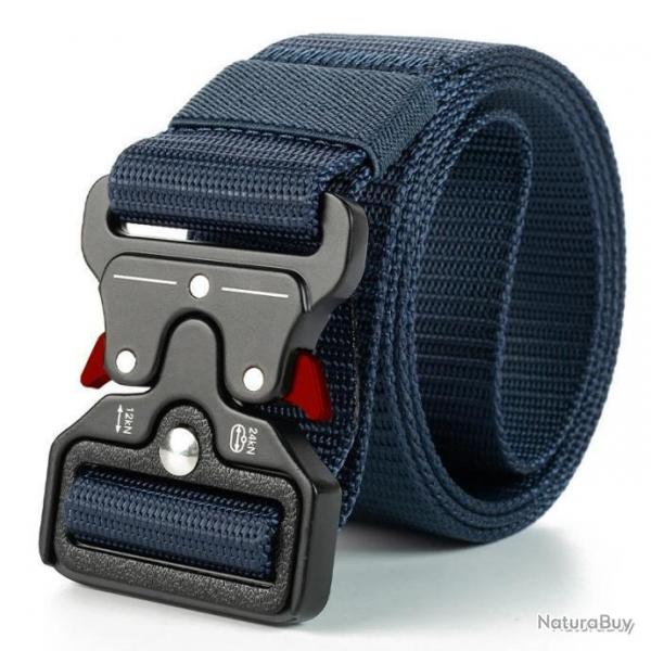 CEINTURE TACTIQUE  BOUCLE PAPILLON - BLEUE/ROUGE - LIVRAISON GRATUITE