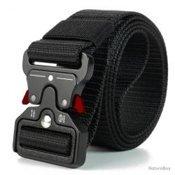 Ceinture tactique à boucle papillon - noir/rouge - LIVRAISON GRATUITE