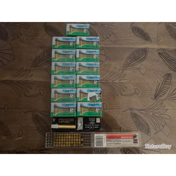 16 botes de balles 22LR sellier bellot