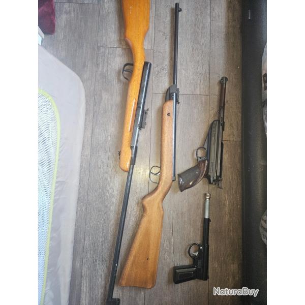 Lot 4 armes  plomb