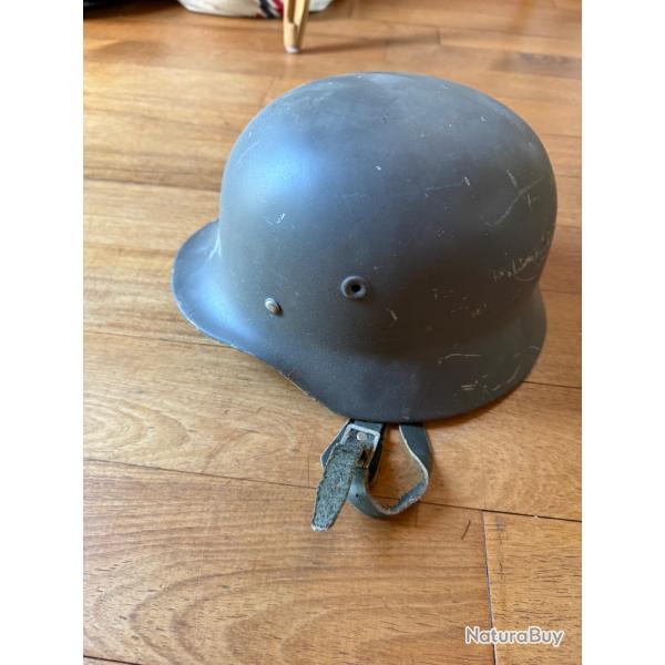 casque type allemand M40 remploi arme norvgienne