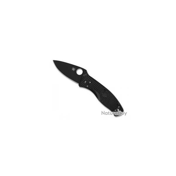 Couteau Spyderco PERSISTENCE lame noire acier 8Cr13MoV  cran intrieur