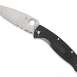 Couteau Spyderco RESILIENCE  lame semi-dentée acier 8Cr13MoV à cran intérieur