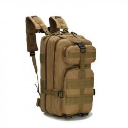 Sac à Dos Militaire Tactique 25-30L Étanche Randonnée Voyage Gym Pêche Camping Homme et Femme Kaki