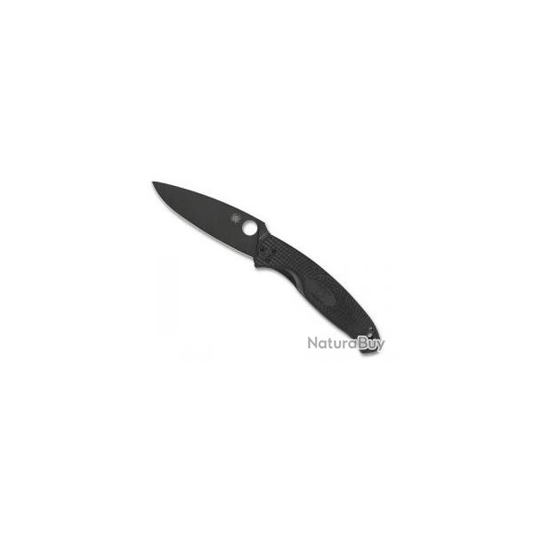 Couteau Spyderco RESILIENCE  lame noire acier 8Cr13MoV  cran intrieur