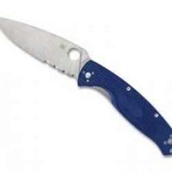 Couteau Spyderco RESILIENCE  lame semi-dentée acier CPM-S35VN à cran intérieur