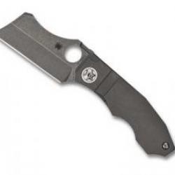 Couteau Spyderco  STOVEPIPE lame acier CPM-20CV finition « blackwash » à cran R.I.L