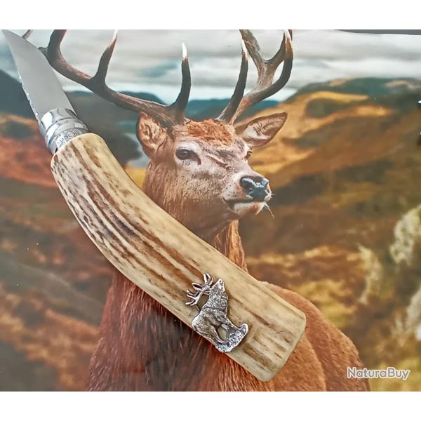 Couteau de poche Opinel 9 bois de cerf