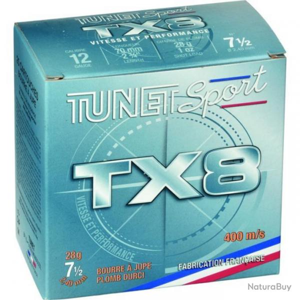 Munitions TUNET cal.12/70 tx8 28gr n7.5 par 75