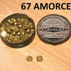 boite de 67 amorces GEVELOT 6.45 de douilles de chasse - VENDU PAR JEPERCUTE (D24B118)