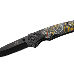 Herbertz 594712 Couteau pliant - manche motif dragon