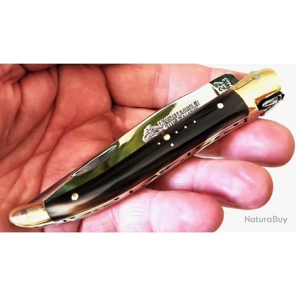 Couteau de Collection Laguiole GUY FAYET Pointe de Corne  12cm trs Joli Couteau