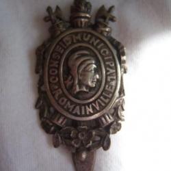 rare INSIGNE CONSEIL MUNICIPAL DE   Romainville  Seine Saint Denis 1890