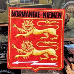 Patch brodé du Normandie Niemen - Hauteur : 90 mm L: 80 mm à coudre ou à coller au fer à repasser