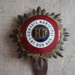 insigne de fonction conseil municipal Luc  sur mer   x