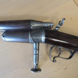 EXCEPTIONNEL et TRES RARE  fusil JUXTAPOSE systeme DESCOUTURES l'anctre du DARNE ROTARY