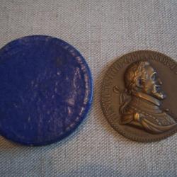 médaille  Henri cvs IIII.D.G.francor.et.navar.rex  ..  HENRI IV LE GRAND  d'Henri de Navarre