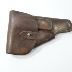 Etui holster en cuir brun pour pistolet de style Allemand, Walther PP ? ou similaire