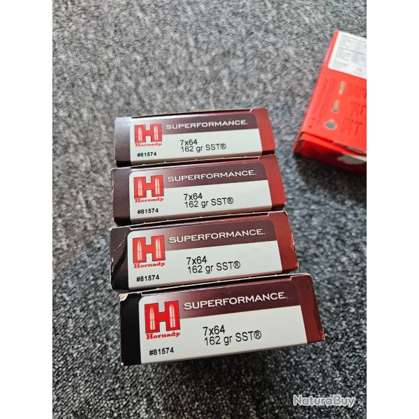 Lot 4 botes 7x64 honardy sst 162 g plus 15 balles
