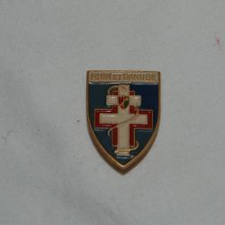 INSIGNE REGIMENTAIRE SERVICE DE SANTE-1° ARMEE RHIN DANUBE-LIBERATION 1939/1945