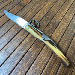 BEAU PETIT COUTEAU A PALME EN CORNE  COLLECTION TARRY LEVIGNE FRANCE A THIERS TRÈS BON ÉTAT ANNÉE 30