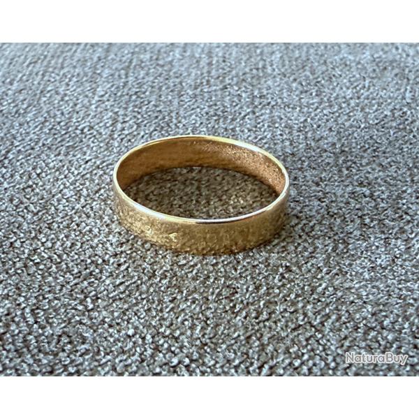 Anneau or 18 carats - taille 57 - bague - alliance