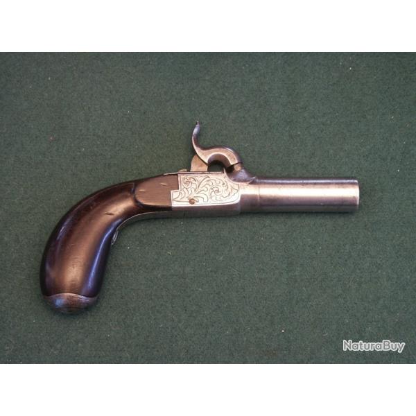 Trs joli pistolet Belge  coffre  balle force. (A568)
