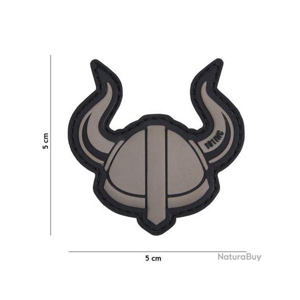 Patch 3D PVC Viking Helmet Gris (101 Inc) Wolf Grey