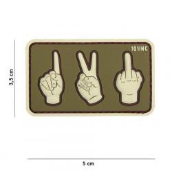 Patch 3D PVC One Two ... Fuck OD & Desert (101 Inc) OD
