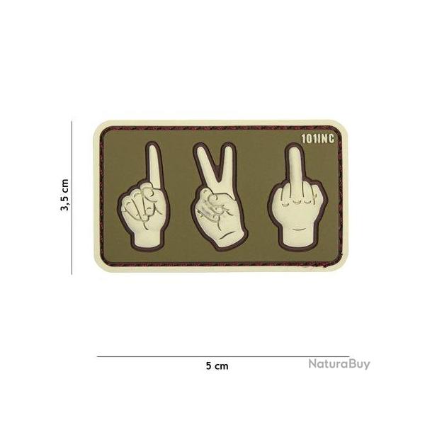 Patch 3D PVC One Two ... Fuck OD & Desert (101 Inc) OD