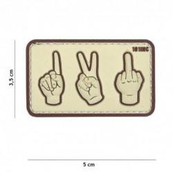 Patch 3D PVC One Two ... Fuck OD & Desert (101 Inc) Désert