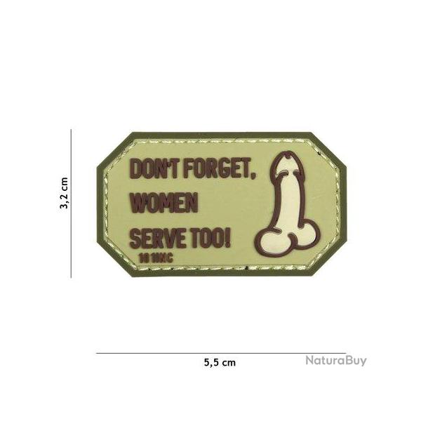 Patch 3D PVC Don't forget Women...Coyote (101 Inc) Coyote
