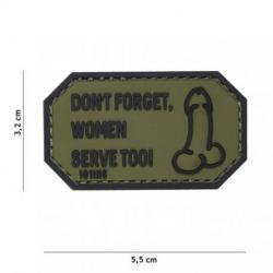 Patch 3D PVC Don't forget Women...Coyote (101 Inc) OD