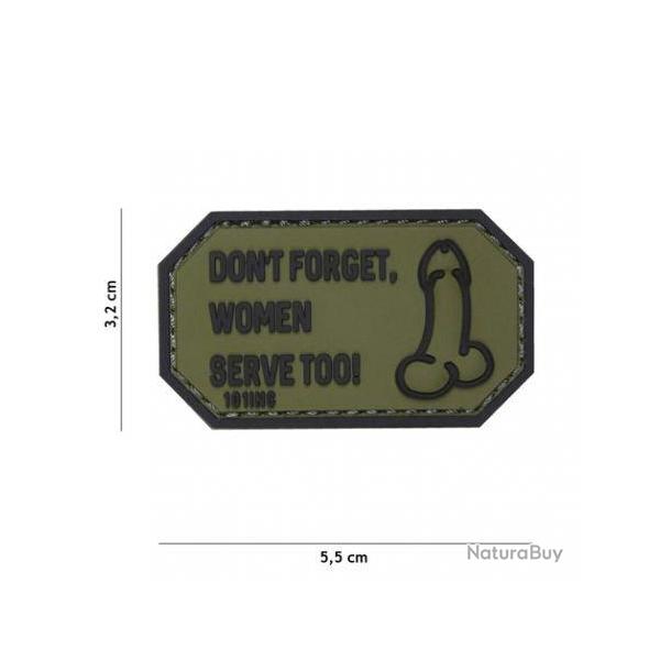 Patch 3D PVC Don't forget Women...Coyote (101 Inc) OD