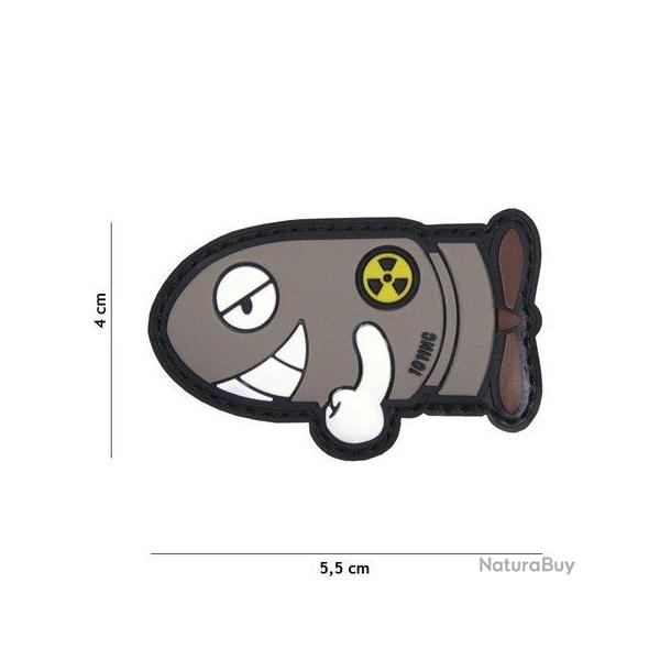 Patch 3D PVC Funny Torpedo Gris (101 Inc) Wolf Grey
